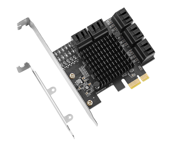 PCIe Gen3x1 to 10 Port SATA Card,IO-PCE5810-10I