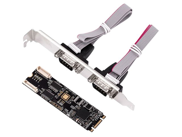 M.2 to 2 Ports DB9 RS232 Serial Controller Card,IO-ADA15069