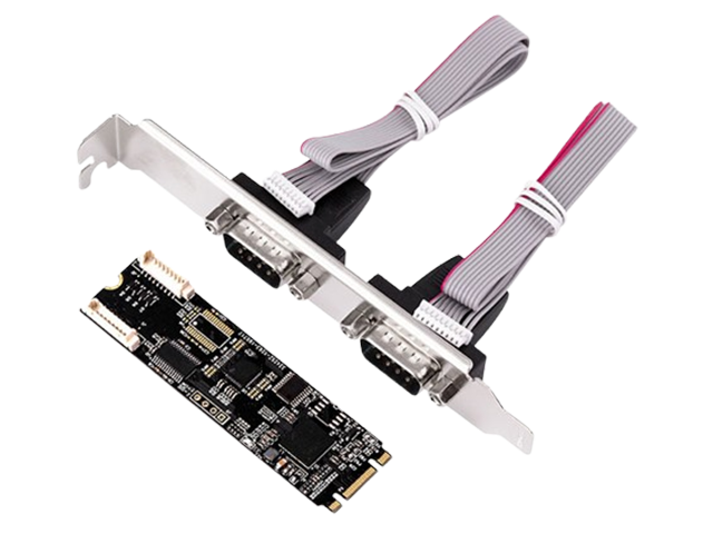 M.2 to 1 Port RS232 and 1 Port RS232/422/485 Serial Controller Card,IO-ADA15070