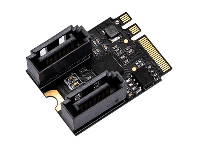 M.2(A+E Key) to 2-Port SATA Card,IO-ADA58215