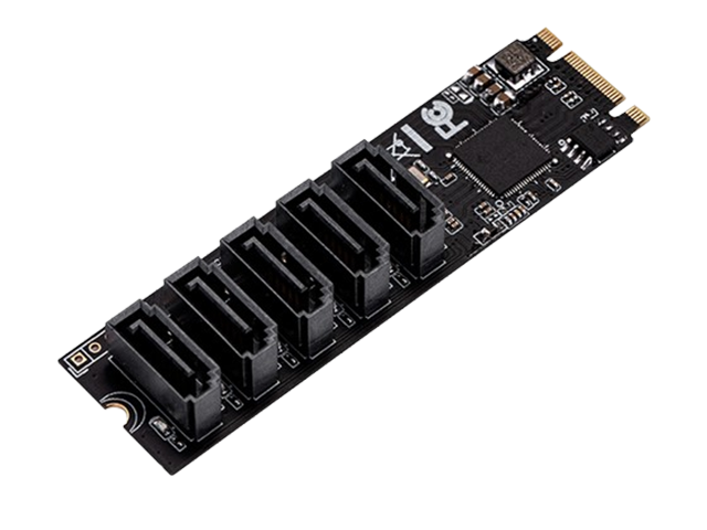 M.2(PCIe3.0) to 5 Port SATA6G Adapter,IO-M2F585-5I