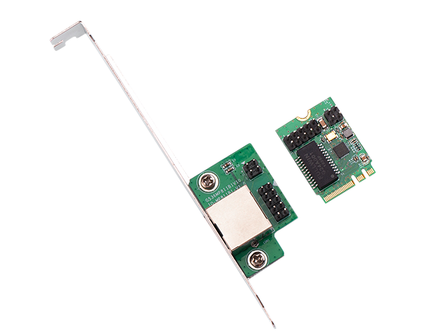 M.2(A+E Key) to 10 /100/1000M Ethernet Card,IO-M2F8111H-GLAN