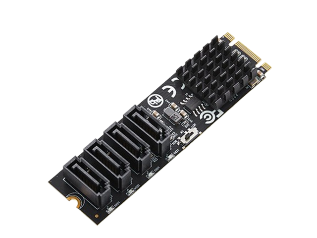 M.2 (B+M Key) to 4 Ports  SATA6G RAID Card，IO-M2F9236-4IR