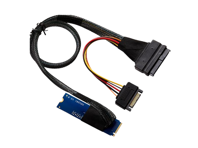 M.2 M-key to SFF-8639(U2/U3) Cable with 15 Pin Female SATA ,IO-M2TO8639L