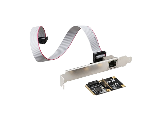 Mini PCIe to 10 /100/1000M Ethernet Card，IO-MPE210-GLAN