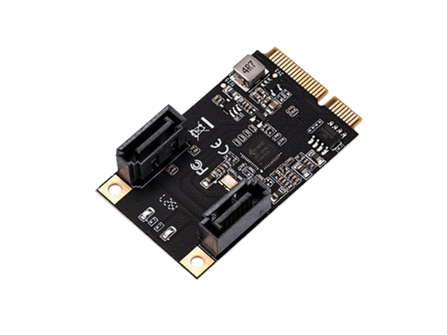 Mini PCI-E to 2 -Port SATA6G Card,IO-MPE40150