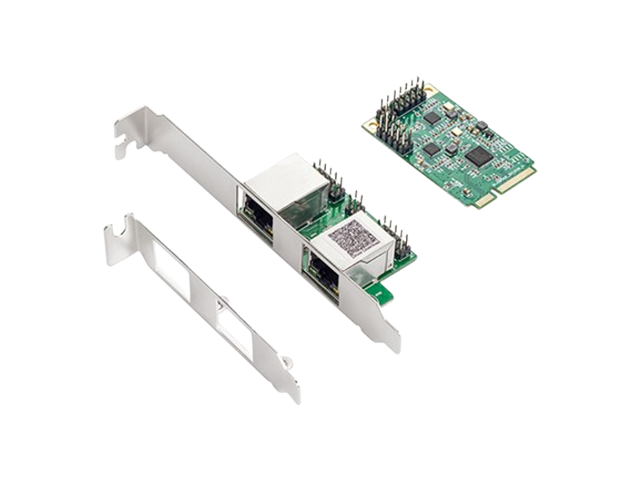 Mini PCIe to Dual Gigabit Ethernet Controller Card,IO-MPE811HN-2GLAN