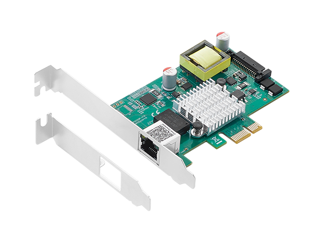 PCIe to 10 /100/1000M/2.5G POE Ethernet Card，IO-PCE225P-GLAN