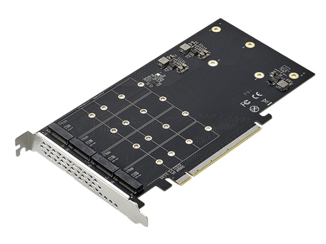 PCIe3.0x16 to 4x M.2 NVMe Adapter Card,IO-PCE34M2-02