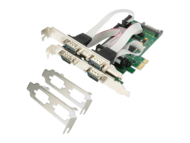 PCIe 4 Ports RS232 Serial Controller Card with TTL Port,IO-PCE384T-4S