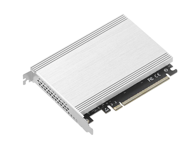 PCIe 4.0 x16 to 4x M.2 NVMe Adapter Card，IO-PCE44M2-03