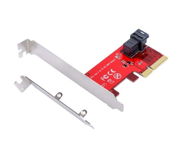 PCIe to U.2 (SFF-8643) Gen 3 /4 -Lane Card,IO-PCE4X-U2