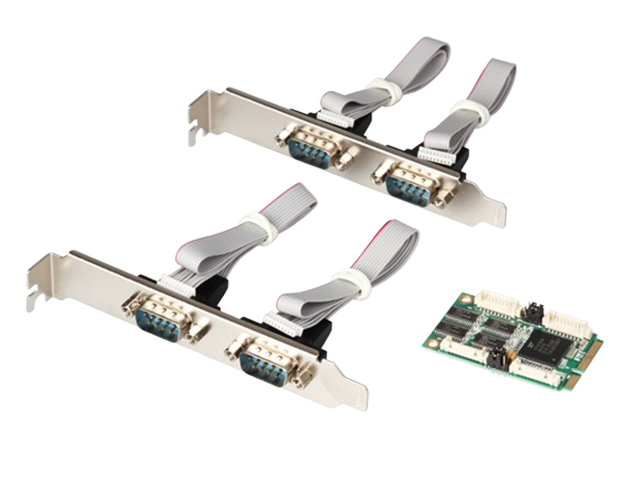 Mini PCIe Serial Port Card (4x RS-232),IO-mPCE354-4S