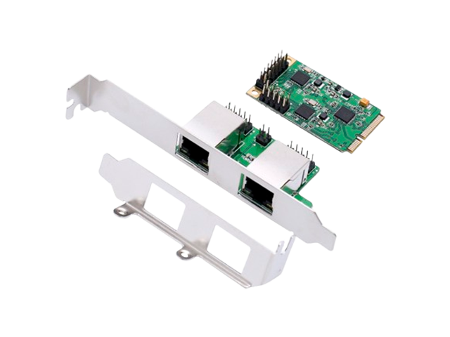 Mini PCIe Dual Port Gigabit Ethernet Network Card,IO-mPCE8111-2GLAN