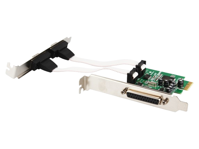PCIe to 2 RS-232 DB-9 Serial Ports and 1 DB-25 Parallel Printer Ports (LPT1) Controller Card,MM-PCE9901-2S1P